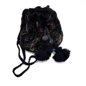 ZARA Beaded Crossbody Bucket Bag